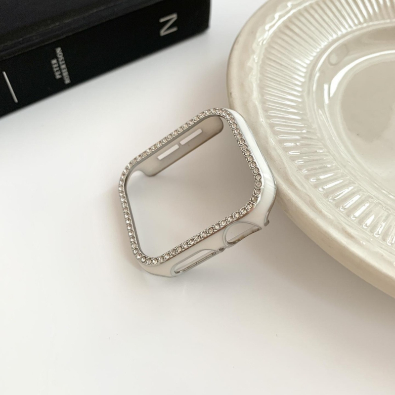 Zaštitni kućište od smole s porcelinastim točkicama za Apple Watch (kompatibilno s Apple Watch; materijal: smola; prilagodljiva veličina sučelja)