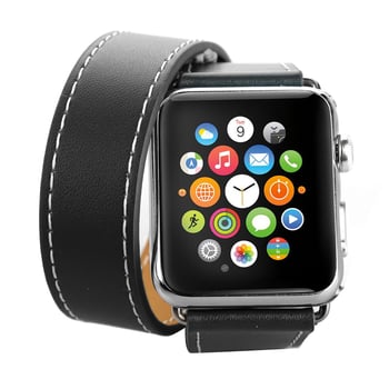 Fukawa PU кожена каишка за Apple Watch с двойно коланче – стилна, съвместима с Apple Watch