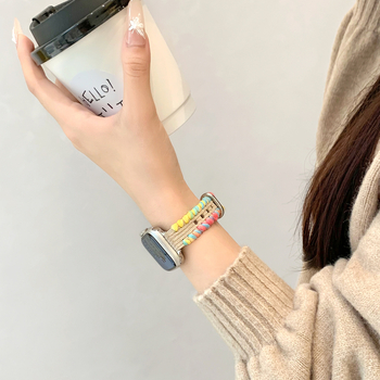 Curea Apple Watch, țesută, interfața 12 mm, închidere snap, 30 g