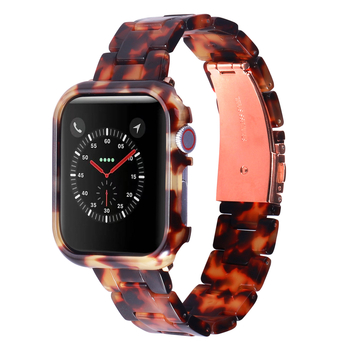 Remen Apple Watch od smole, akrilna smolna traka s sklopivom kopčom od nehrđajućeg čelika