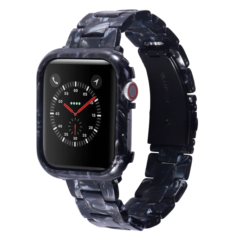 Remen Apple Watch od smole, akrilna smolna traka s sklopivom kopčom od nehrđajućeg čelika