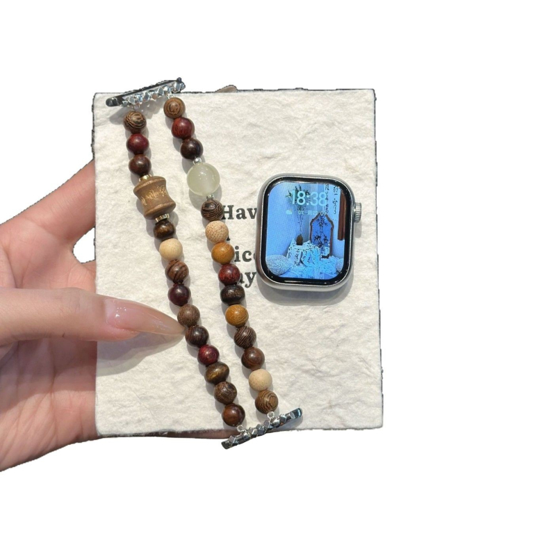 Λωρίδα Apple Watch S10 από τη Good Scene, γυάλινες χάντρες, ελαστική, κούμπωμα αγκράφας, προσαρμοσμένες διαστάσεις διεπαφής, μοντέρνος σχεδιασμός