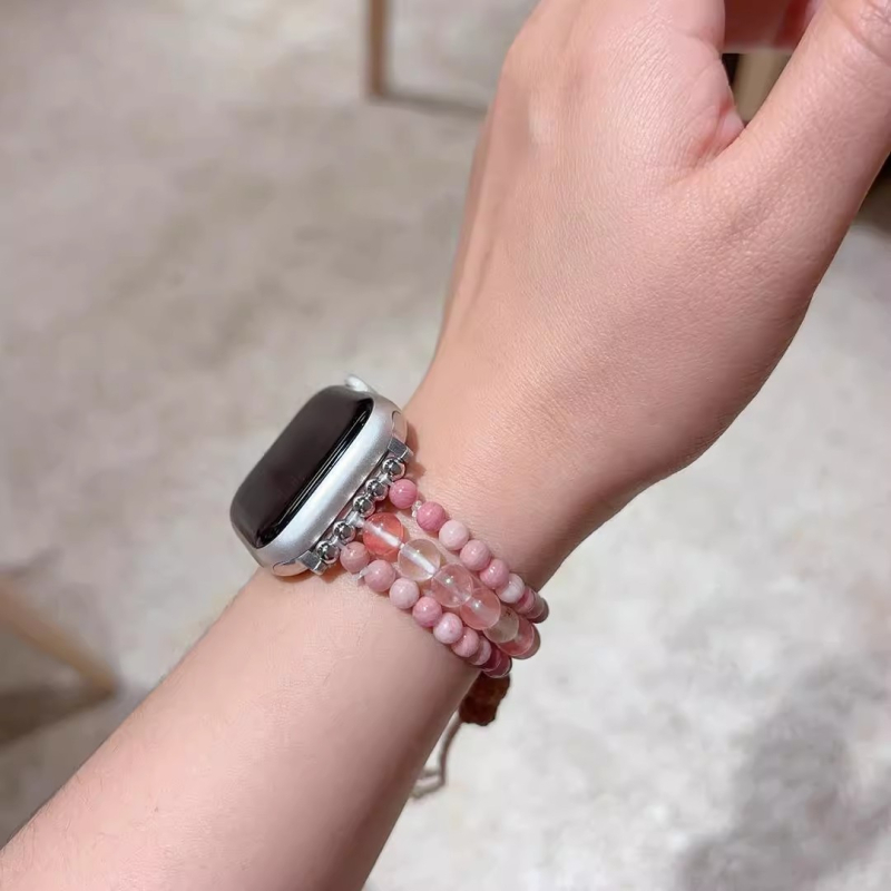 Remen za Apple Watch s retro crvenim uzorkom, pleteni najlonski kaiš, prilagodljiva veličina sučelja, kopča s jednim prstenom
