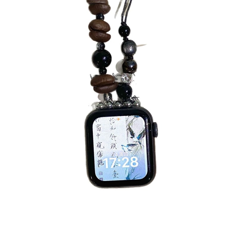 Bitter Coffee DIY náramok pre Xiaomi Mi Band 8 Pro, 9 Pro a NFC hodinky – kryštálové korálky, zapínanie s jednou slučkou