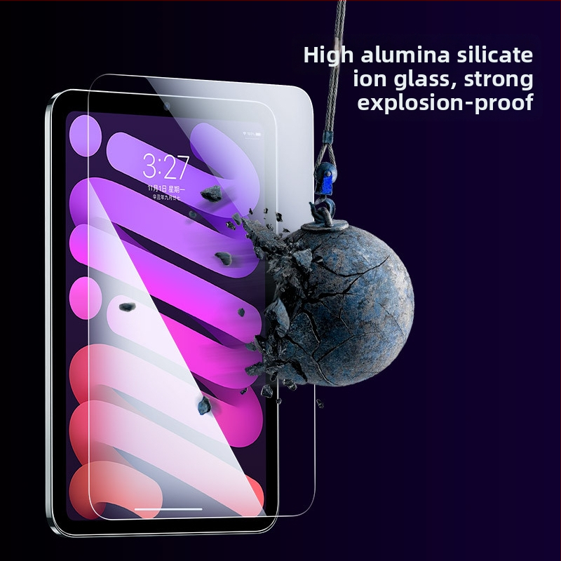 Priekšējais stikla ekrāna aizsargs iPadam — HD skaidrums, pret pirkstu nospiedumu, izturīgs pret krišanu, pilns ekrāna pārklājums, 2.5D mala, 4 stundu kalšana