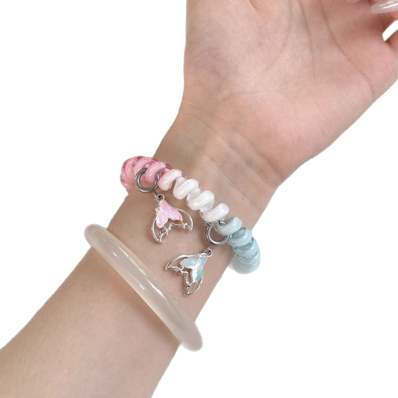 Brățară pentru Mi Band 10/9/8 – stil elastic pentru păr, NFC compatibil, interfață de 18 mm, curea din plastic, închidere cu clips