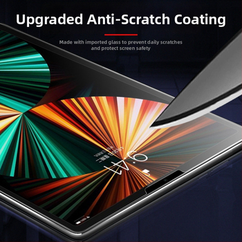 Temperēts stikls priekšējā ekrāna aizsargs Apple iPad — pilna ekrāna aizsardzība, HD skaidrums, pret pirkstu nospiedumiem; saderīgs ar iPad 9, Air 5, Pro 11, 12.9 un Mini 6