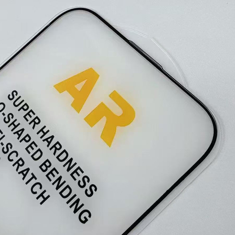 Protecție ecran iPhone 16 AR din sticlă temperată – ecran complet, anti-reflexie, margine cu arc mare și plasă anti-praf, sticlă integrată
