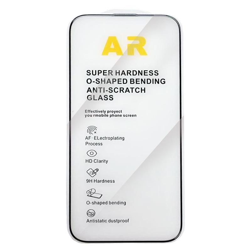 Protecție ecran iPhone 16 AR din sticlă temperată – ecran complet, anti-reflexie, margine cu arc mare și plasă anti-praf, sticlă integrată