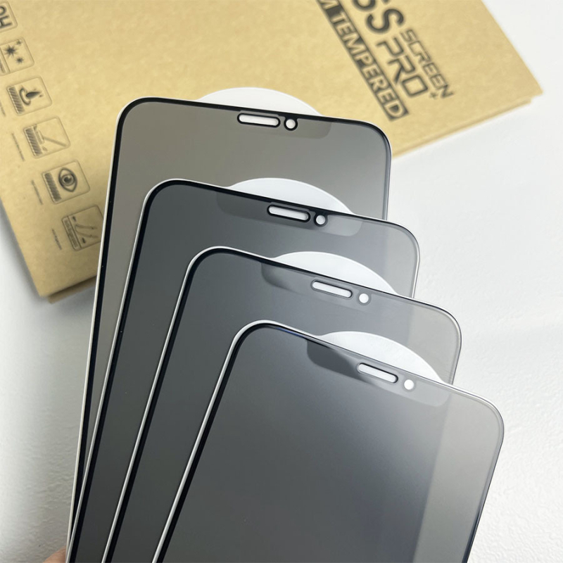 Matirano zaštitno staklo protiv prisluškivanja za Apple iPhone 16 Pro Max, 15 Pro i 11/12/13 Pro – puni zaslon