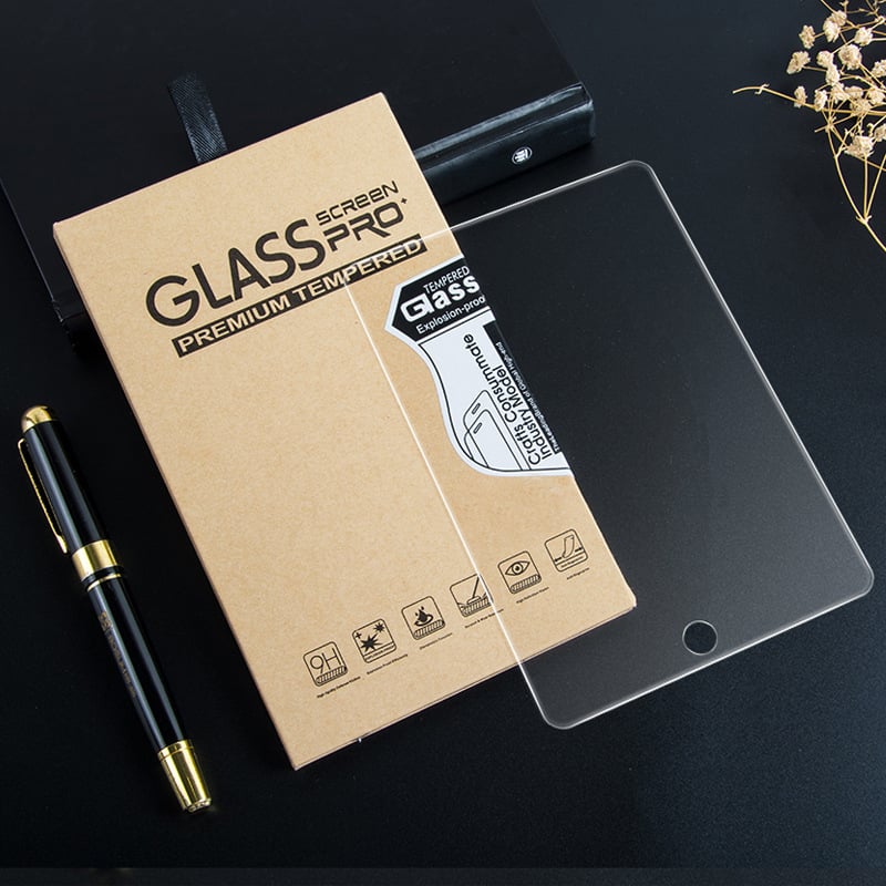 Wanfengxin cietā stikla priekšējā ekrāna aizsargs Apple iPad Pro 13 collas, iPad Air 7 un iPad Mini 6 – loka mala, HD, pret pirkstu nospiedumiem