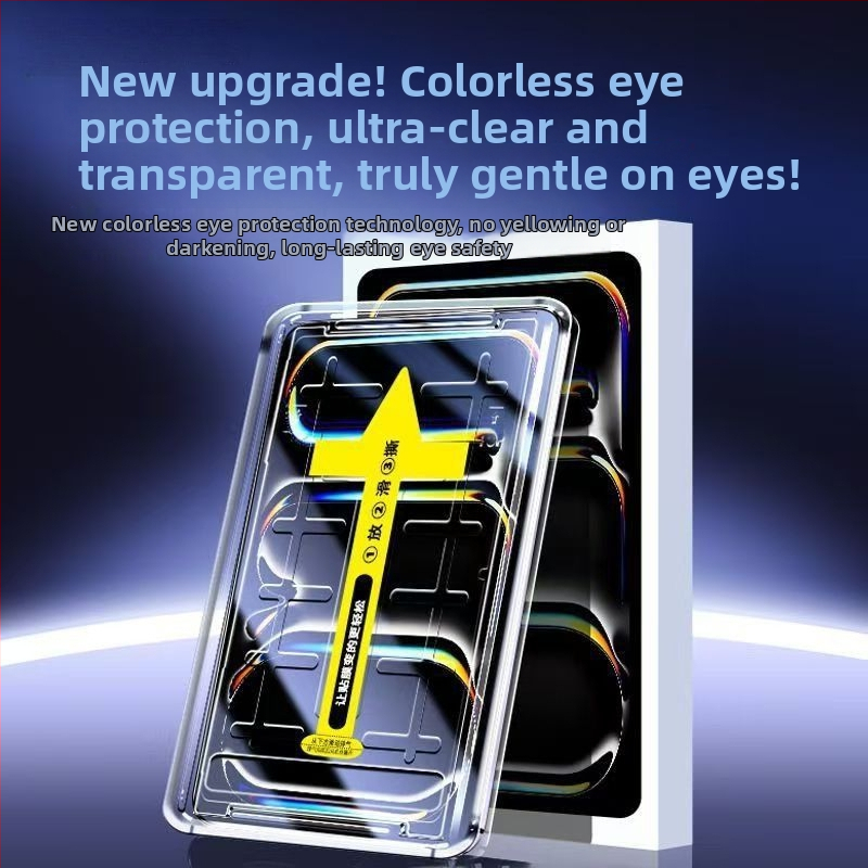 Ochranný film z tvrdeného skla na obrazovku pre iPad Air 6 a iPad Pro (2018–2022) – vysoké rozlíšenie, anti-otlačky prstov, anti-modré svetlo