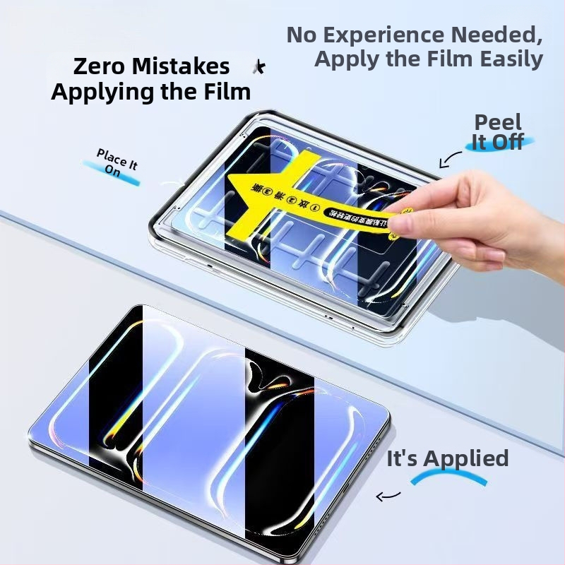 Ochranný film z tvrdeného skla na obrazovku pre iPad Air 6 a iPad Pro (2018–2022) – vysoké rozlíšenie, anti-otlačky prstov, anti-modré svetlo