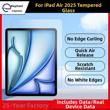 Termo stiklo ekrano apsauga iPad Air 7 – HD skaidrumas, atsparumas įtrūkimams, atsparus pirštų atspaudams, priekinis stiklas, aukšto aliuminio stiklas