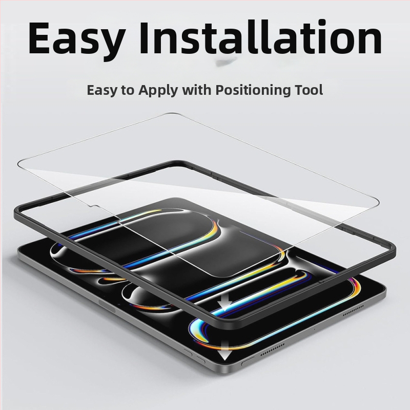 Termo stiklo ekrano apsauga iPad Air 7 – HD skaidrumas, atsparumas įtrūkimams, atsparus pirštų atspaudams, priekinis stiklas, aukšto aliuminio stiklas
