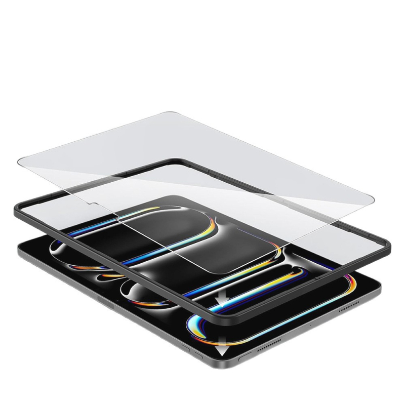 Termo stiklo ekrano apsauga iPad Air 7 – HD skaidrumas, atsparumas įtrūkimams, atsparus pirštų atspaudams, priekinis stiklas, aukšto aliuminio stiklas