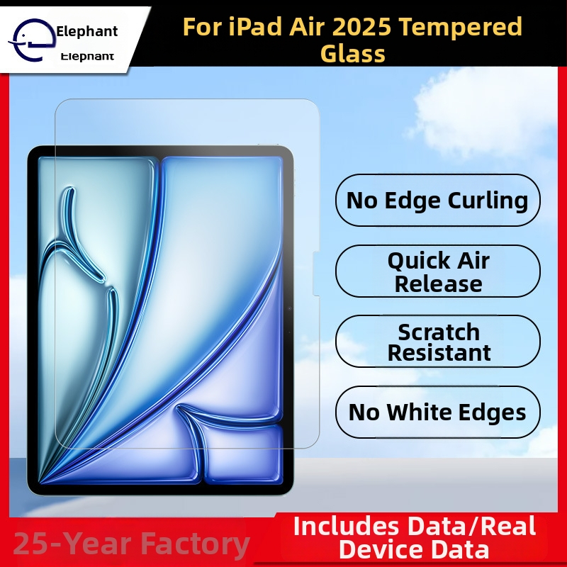 Termo stiklo ekrano apsauga iPad Air 7 – HD skaidrumas, atsparumas įtrūkimams, atsparus pirštų atspaudams, priekinis stiklas, aukšto aliuminio stiklas