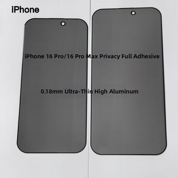 Zaštitno staklo od kaljenog stakla s cijelim ljepilom za iPhone 17 Pro Max i iPhone 16 Pro — mikro zakrivljenje, cijeli zaslon