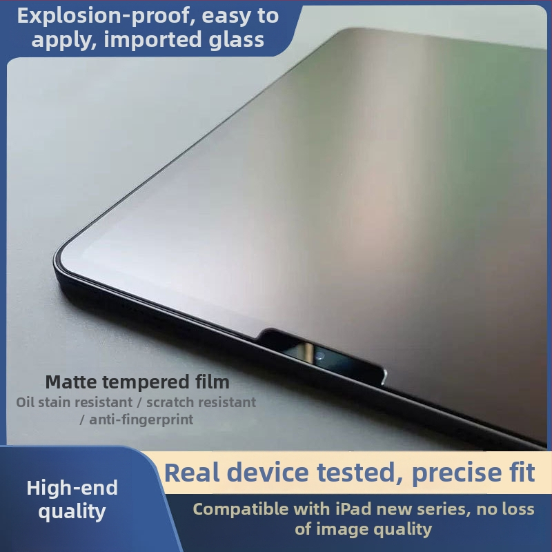 Stikla priekšējā ekrāna aizsargs iPad Air 2025, matēts pārklājums, HD skaidrība, pret pirkstu nospiedumiem