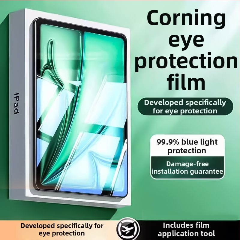 Temperētā stikla ekrāna aizsargs iPadam, matu pārklājums un pret zilās gaismas aizsardzību