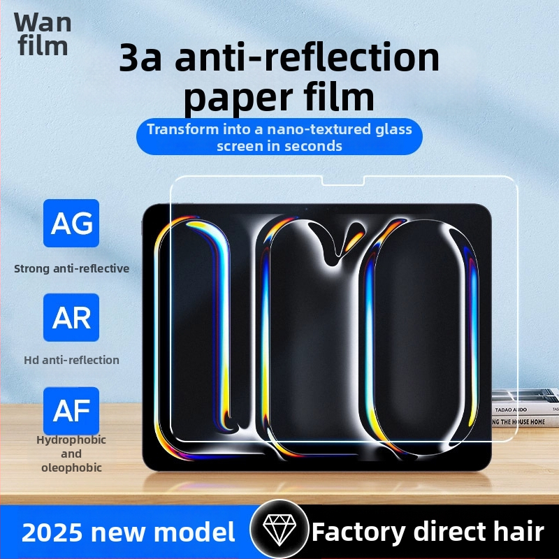 iPad Pro ekrāna aizsargs – 3A klases papīra veida plēve, papīra līdzīgs, pretatstarojums, augsta izšķirtspēja, aizsardzība pret zilajiem stariem