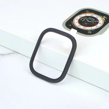 Protecție din sticlă temperată pentru Apple Watch S8 Ultra, cu ramă din aliaj de titan, acoperire integrală, 49mm