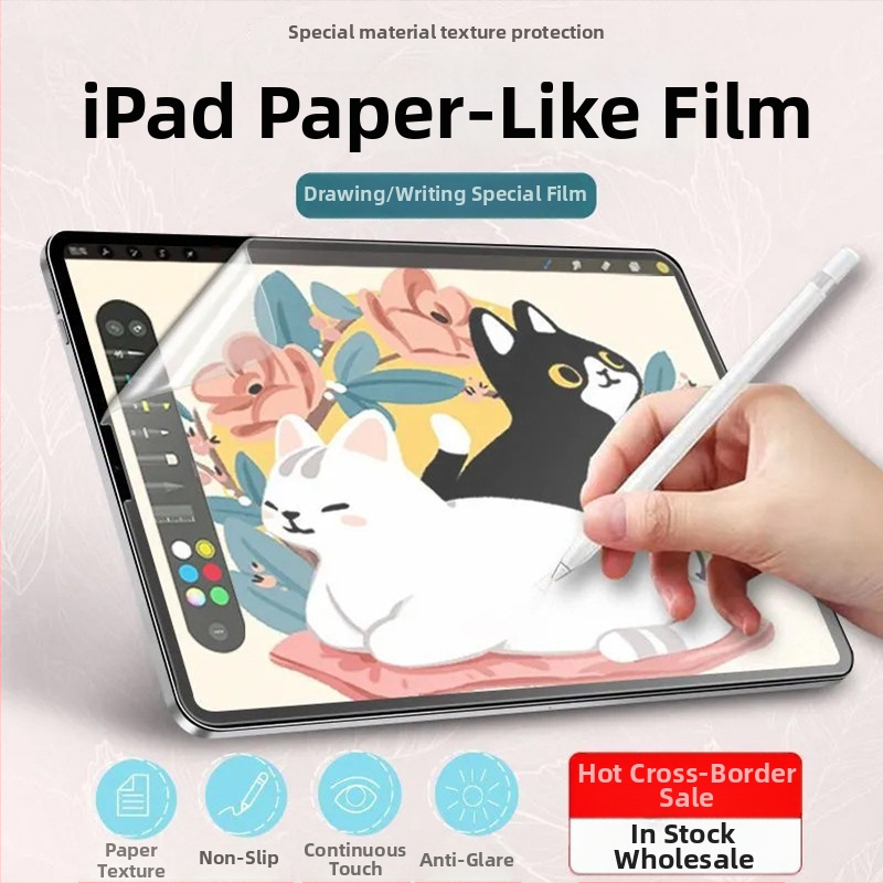 iPad rakstīšanas plēve ar papīram līdzīgu virsmu — priekšējais hidrogelais ekrāna aizsargs iPad Pro 2020/11, Air 3, Mini 4, Air 5 — HD, Putekļu izturīgs, Kritiena izturīgs, automātiska atjaunošana