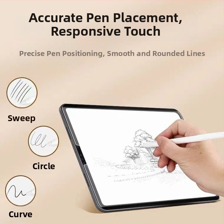 iPad magnētisks atdalāms ekrāna aizsargs – PET plēve, matēts, pret pirkstu nospiedumiem, papīra līdzīgs virsma, elektrostatiskā adhēzija