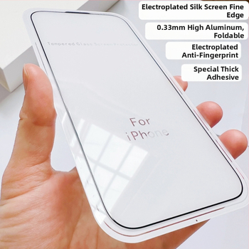 Ochranný štít z tvrdeného skla pre iPhone 16 Pro Max a iPhone 17 Pro Max – plný displej, HD, tenká čierna hrana