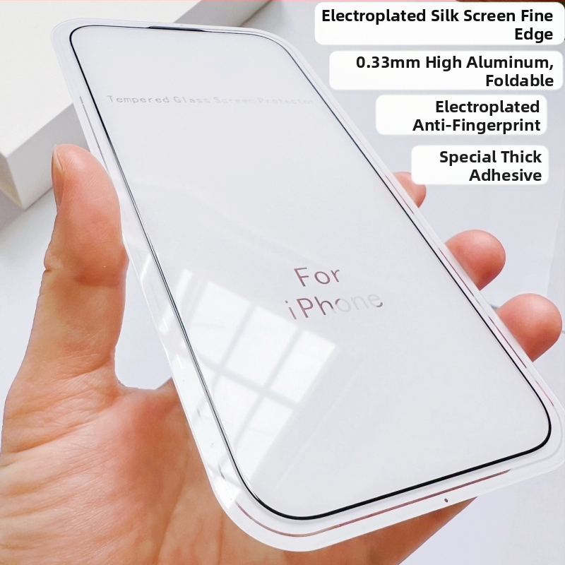 Ochranný štít z tvrdeného skla pre iPhone 16 Pro Max a iPhone 17 Pro Max – plný displej, HD, tenká čierna hrana