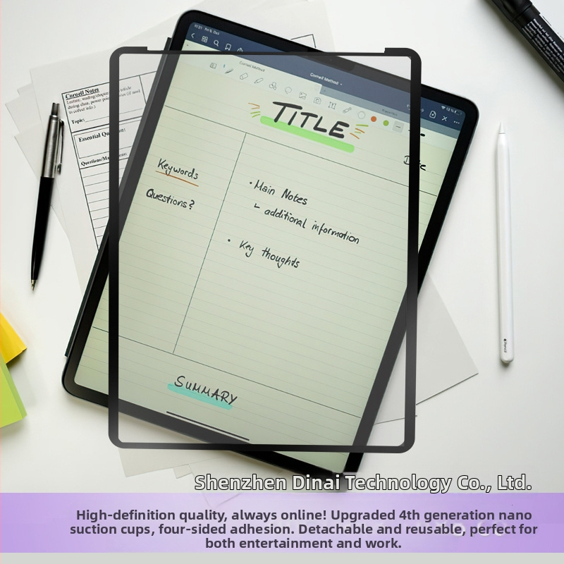 PET priekšējais films planšetēm – matēts, putekļu izturīgs, pret pirkstu nospiedumiem; saderīgs ar Apple iPad, Huawei MatePad