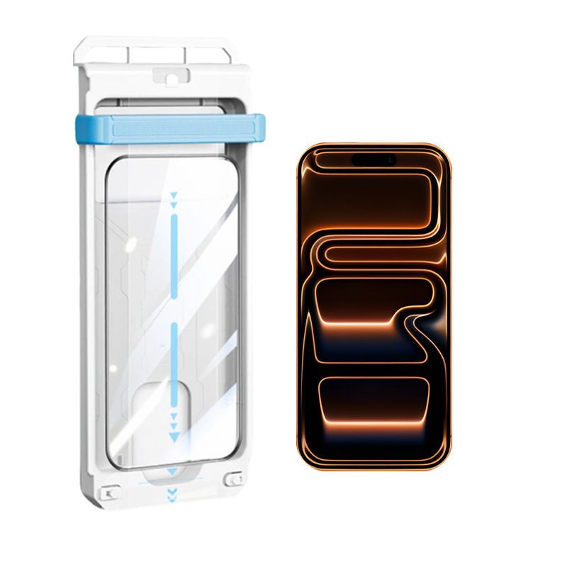 3D toplinski savijeno staklo s potpuno ljepilom za iPhone 17 Pro Max, kompatibilno s iPhone 16Pm/15, bez prašine nanošenje u nekoliko sekundi