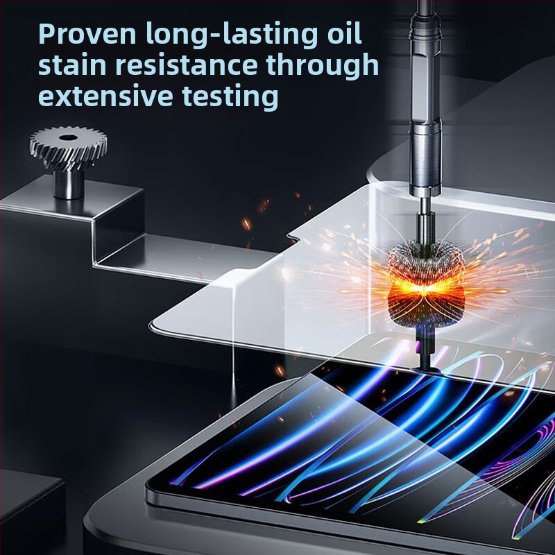 AIBILI kalto stikla priekšējā ekrāna aizsargs Apple iPad — HD, putekļu izturīgs, pret pirkstu nospiedumiem, pret krišanu, pilns displejs