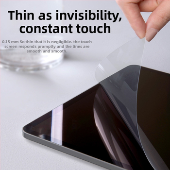 PET papīra tekstūras ekrāna aizsargs iPadam — ultra plāna membrāna, matēta virsma, pret pirkstu nospiedumiem, pret zilo gaismu, rakstīšanai un zīmēšanai