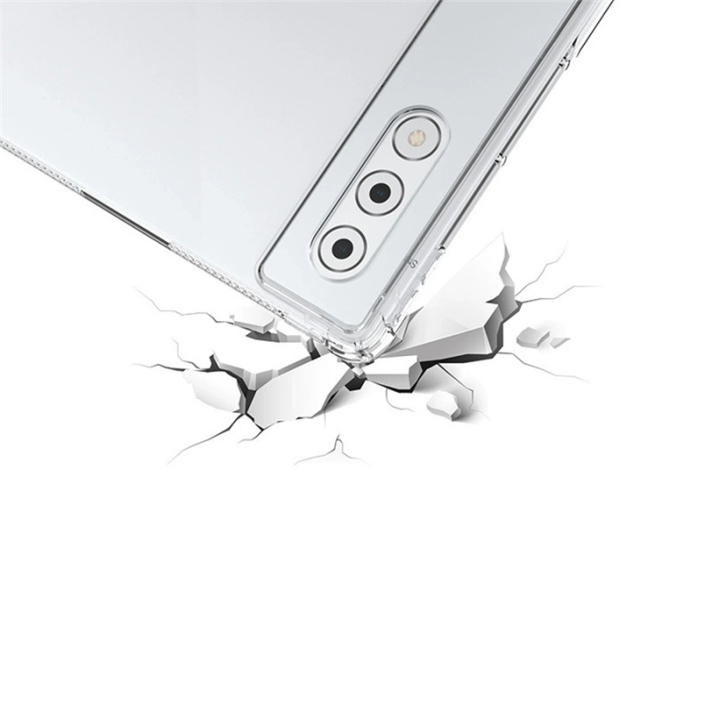 Lenovo Yoga Tab Plus 12.7 apsauginė dėklas – Skaidrus silikonas, Atsparus kritimams keturiose kampuose, Karšto presavimo konstrukcija