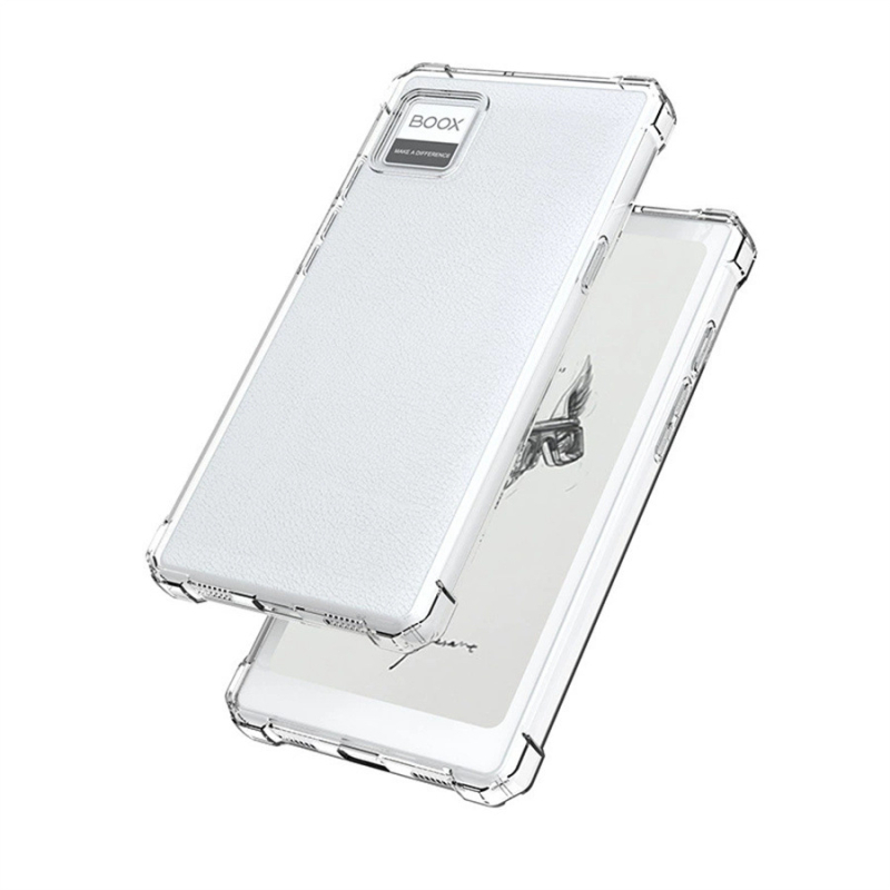 Boox P6 husă pentru tabletă — transparentă, minimalistă, silicon mat, protecție la patru colțuri