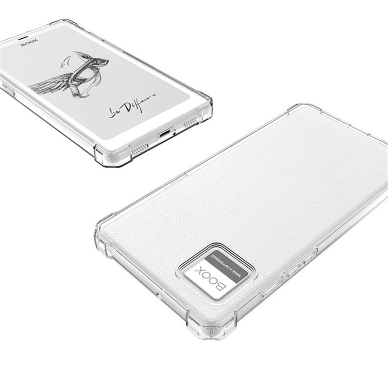 Boox P6 husă pentru tabletă — transparentă, minimalistă, silicon mat, protecție la patru colțuri