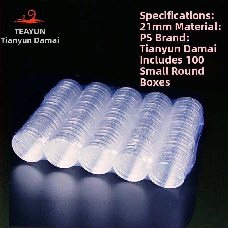 Emlékérme-doboz, átlátszó műanyag, kerek alakú; anyag: PS; csomagolás: műanyag zárófedél; nem ajándék