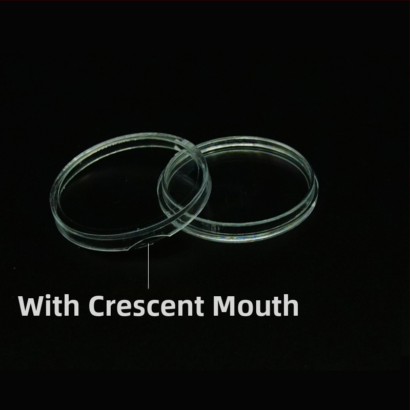 Mälestusmonetide karp, läbipaistev plastikkarp, ümmargune karp; materjal PS; pakendamine: plastkilesse suletud; ei ole kingitus