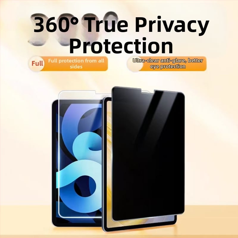 Екран за поверителност за iPad Pro 11-инч и други модели – закалено стъкло, фронтална защита, 360° поверителност, HD устойчиво на надраскване