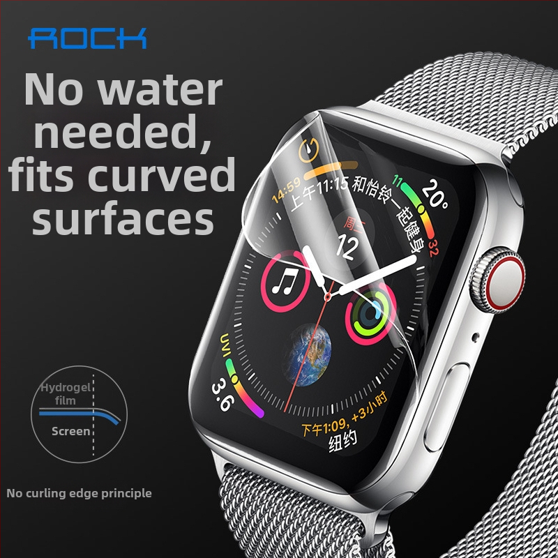 Rock viedpulksteņa ekrāna aizsargs, TPU hidrogēla plēve, 2 gab., augsta caurspīdīgums, pret pirkstu nospiedumiem, saderīgs ar Rock Watch 1-10