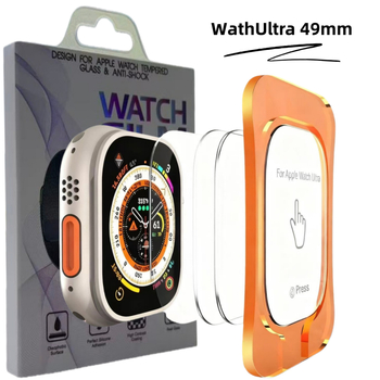 Protecție ecran din sticlă temperată pentru Apple Watch Ultra 2 — folie frontală, claritate HD, anti-amprentă, rezistent la cădere, acoperire completă a ecranului