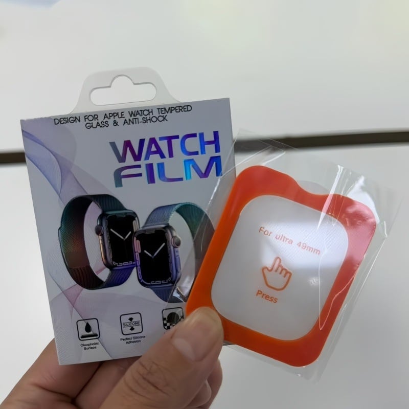 Protecție ecran din sticlă temperată pentru Apple Watch Ultra 2 — folie frontală, claritate HD, anti-amprentă, rezistent la cădere, acoperire completă a ecranului