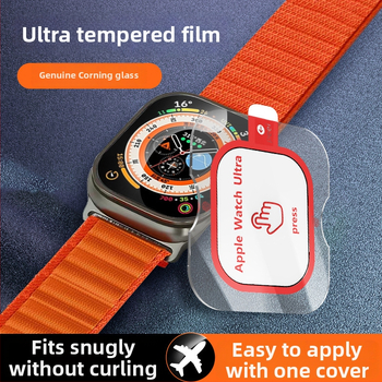 YOT temperēta stikla ekrāna aizsargs Apple Watch Ultra 2 — ātra uzstādīšana bez putekļiem