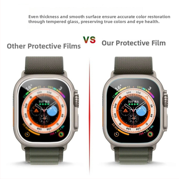 Apple Watch Ultra 2 49mm képernyővédő – edzett üveg, előoldali fólia, teljes képernyő, magas felbontás, anti-ujjlenyomat