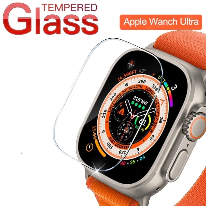 Apple Watch Ultra 2 49mm képernyővédő – edzett üveg, előoldali fólia, teljes képernyő, magas felbontás, anti-ujjlenyomat