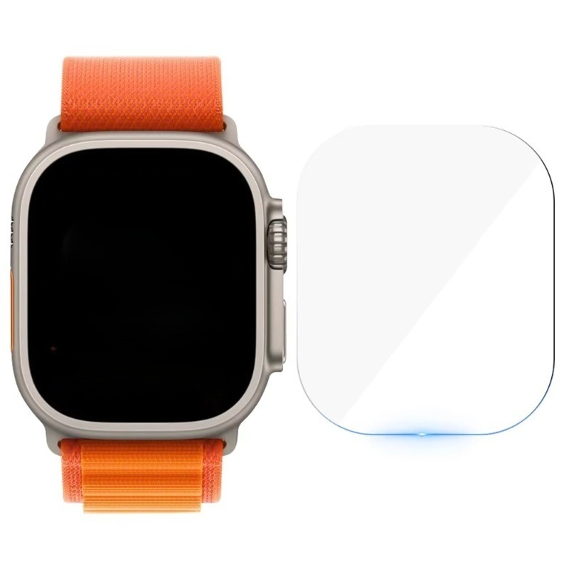 Apple Watch Ultra 2 49mm képernyővédő – edzett üveg, előoldali fólia, teljes képernyő, magas felbontás, anti-ujjlenyomat