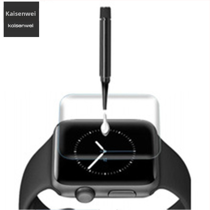 Kaisenway Apple Watch ekraani kaitsekile karastatud klaasist, vedela UV täielik liimimisega, 3D kõverad servad