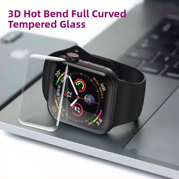 Apple Watch rūdīta stikla ekrāna aizsargs ar izliektu dizainu un pilnu līmēšanas slāni S11