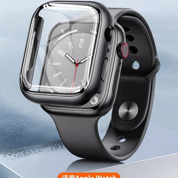 S9 zaoblený kryt pre Apple Watch z PC a integrovanou sklenenou fóliou pre Apple Watch S10